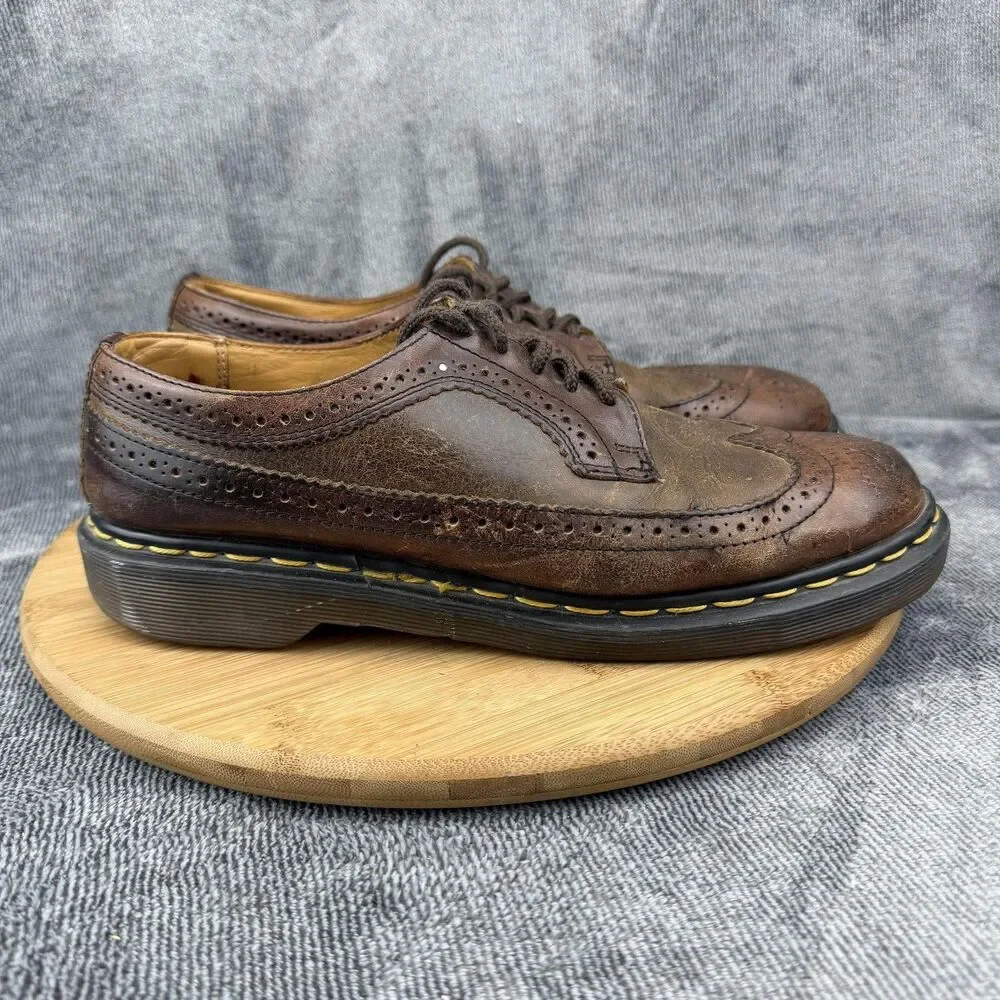 VTG Dr. Martens Shoes Mens Size 10 Brown Leather Wingtip Brogue 3989/59 England